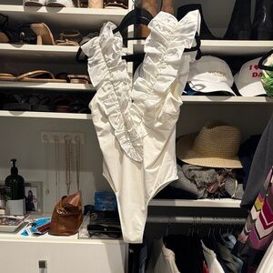 The Westside White V-Neck Bodysuit